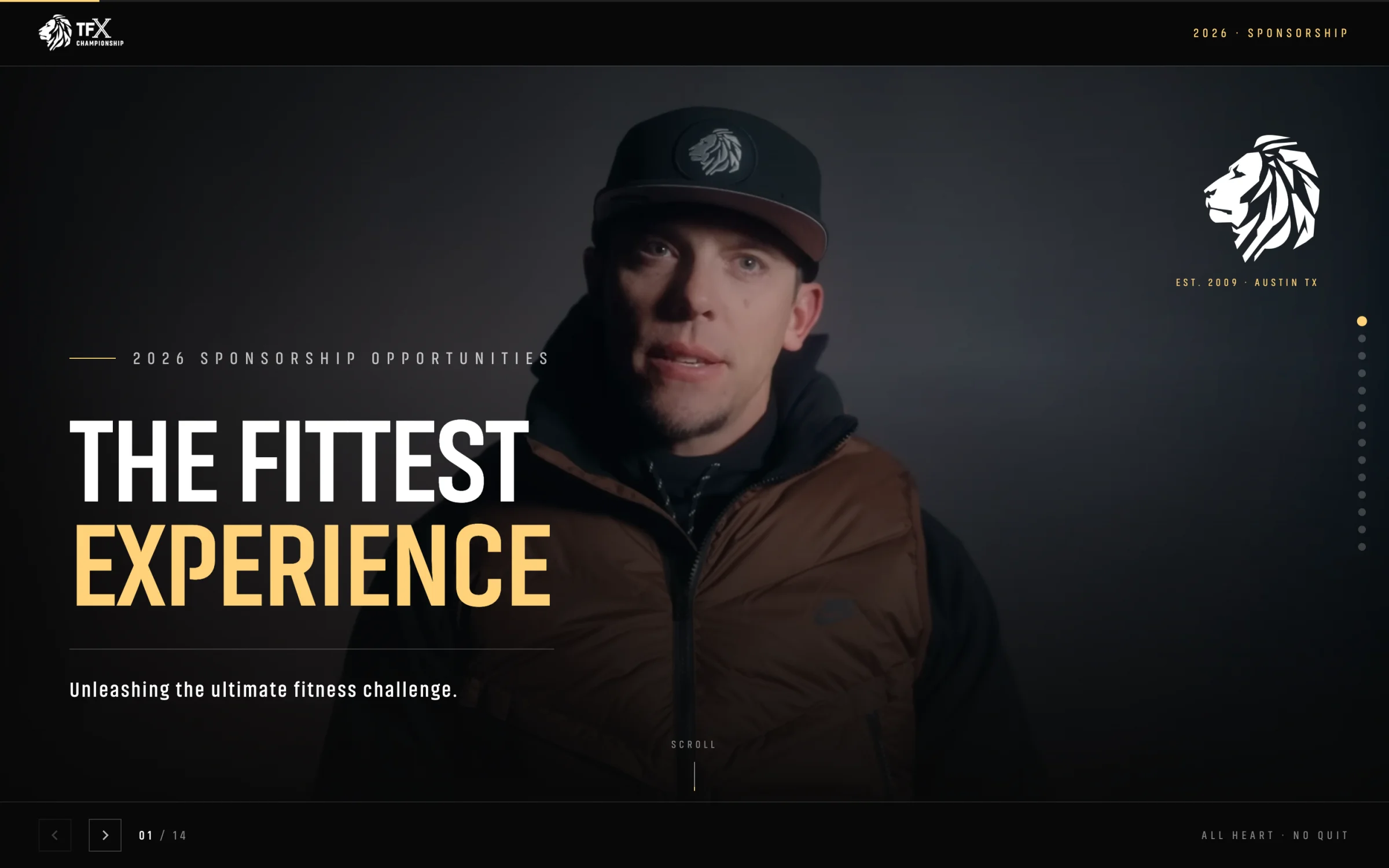 The Fittest Experience — CrossFit sponsorship deck